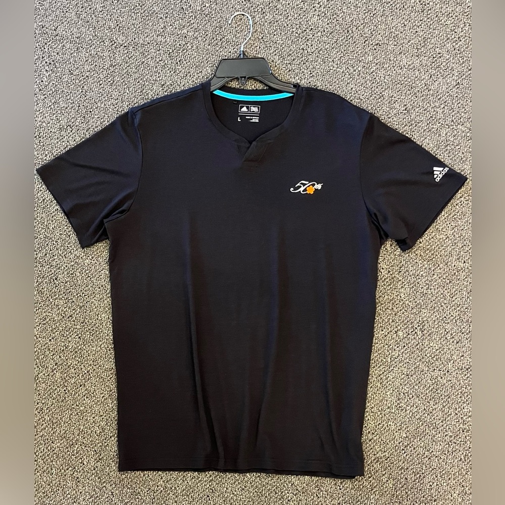 Adidas & Mauna Kea Resort 50th Anniversary Golf Shirt Black Size L